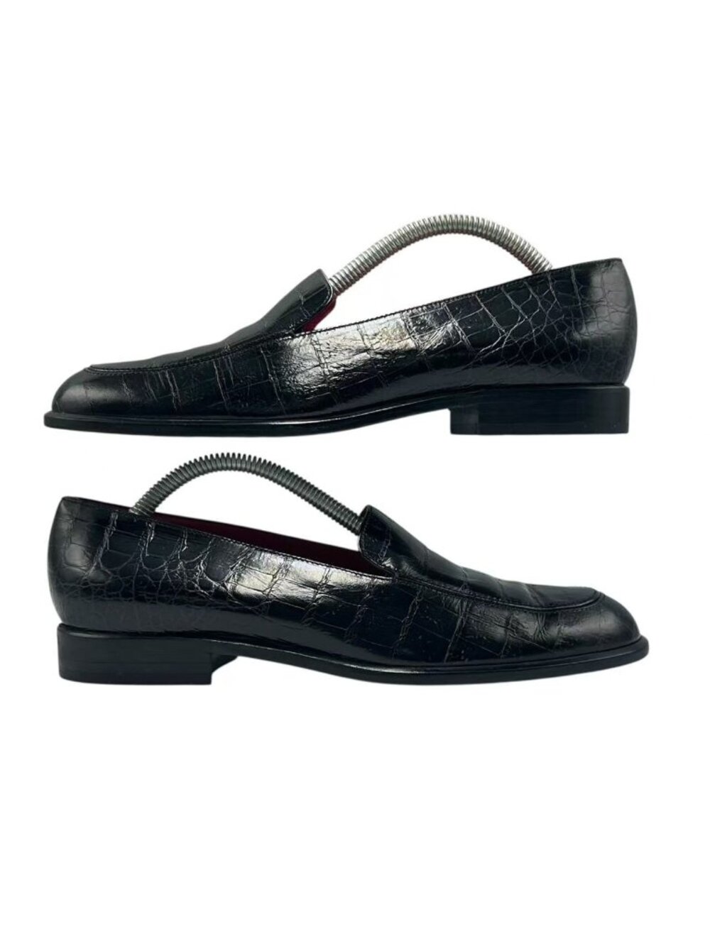 Celine Loafers Leather Croco Pattern 36.5 Black - Picture 3 of 8